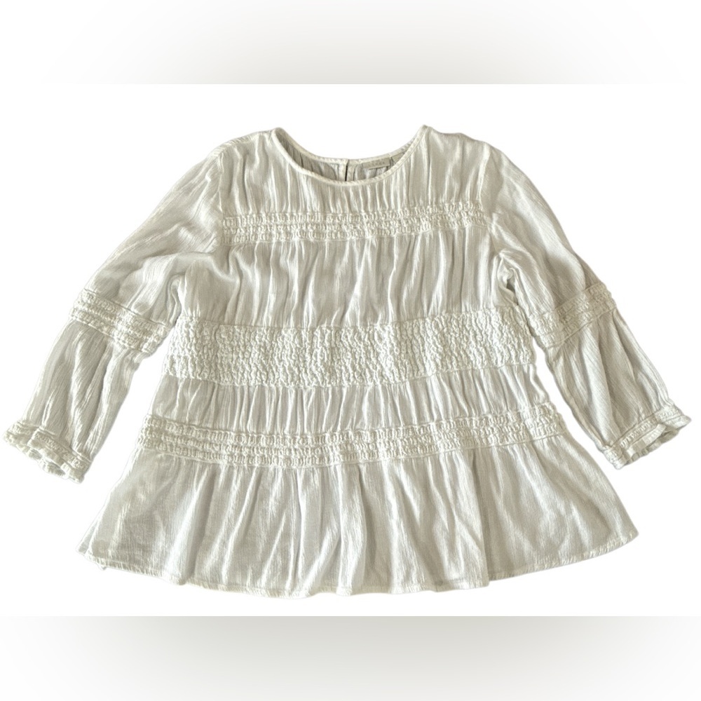 Hinge White Long Sleeve Blouse